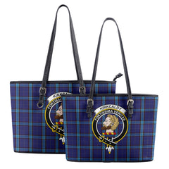 Kirkcaldy Tartan Crest Leather Tote Bag