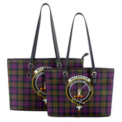 MacBrayne Tartan Crest Leather Tote Bag