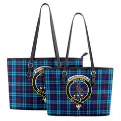 MacCorquodale Tartan Crest Leather Tote Bag