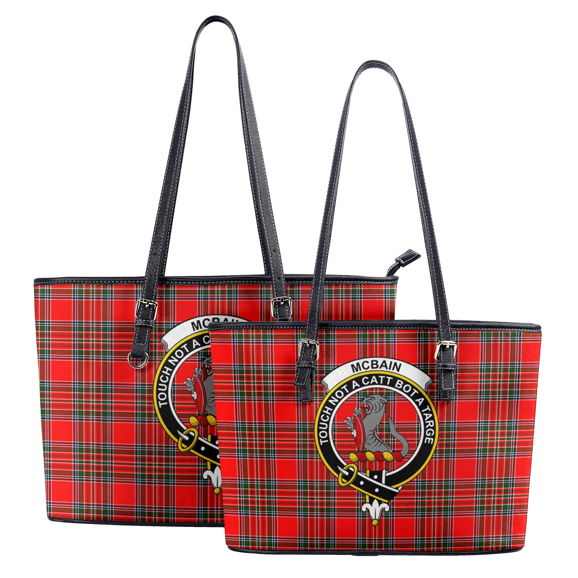 McBain Tartan Crest Leather Tote Bag