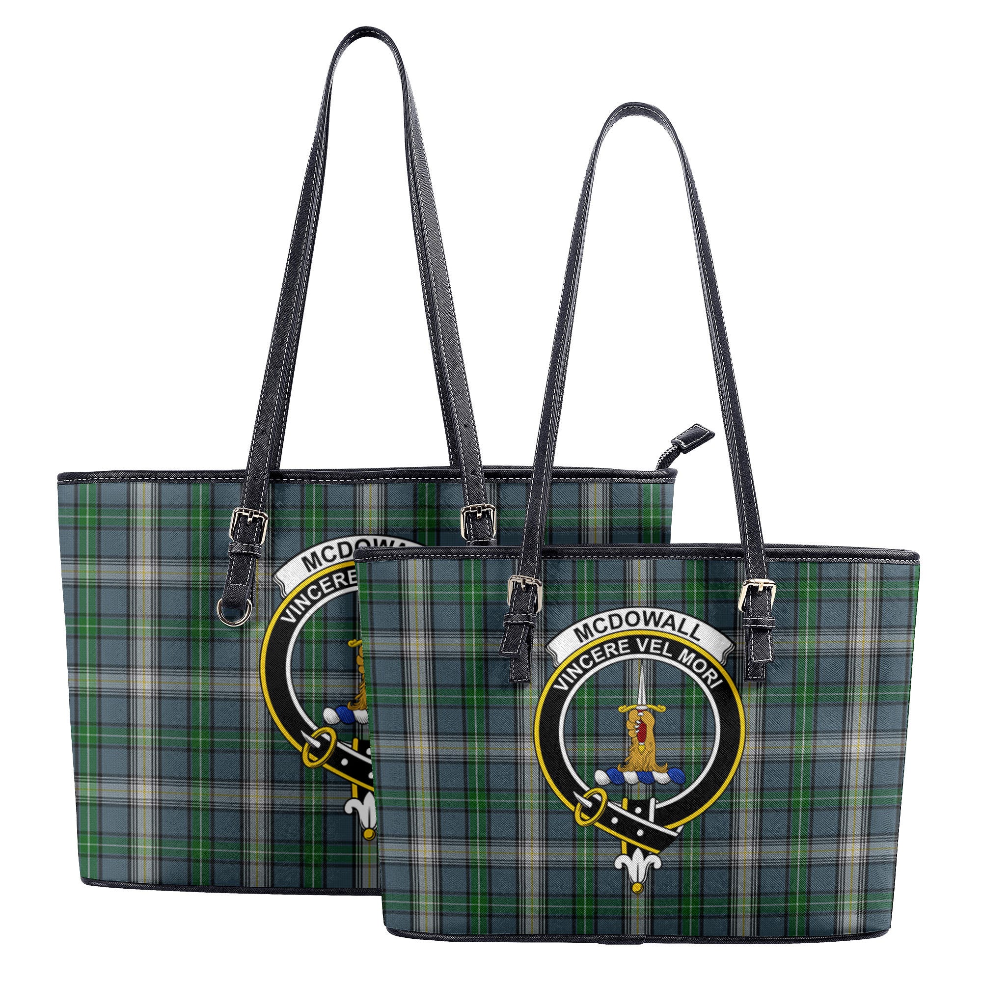 McDowall Tartan Crest Leather Tote Bag