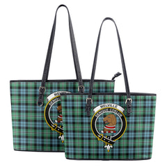 Melville Tartan Crest Leather Tote Bag