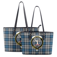 Napier Modern Tartan Crest Leather Tote Bag