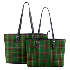 Newfoundland Tartan Leather Tote Bag