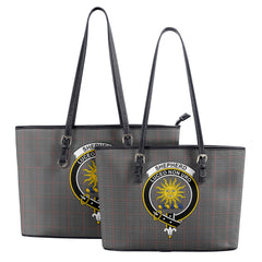 Shepherd Tartan Crest Leather Tote Bag