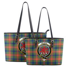 Wilson Ancient Tartan Crest Leather Tote Bag