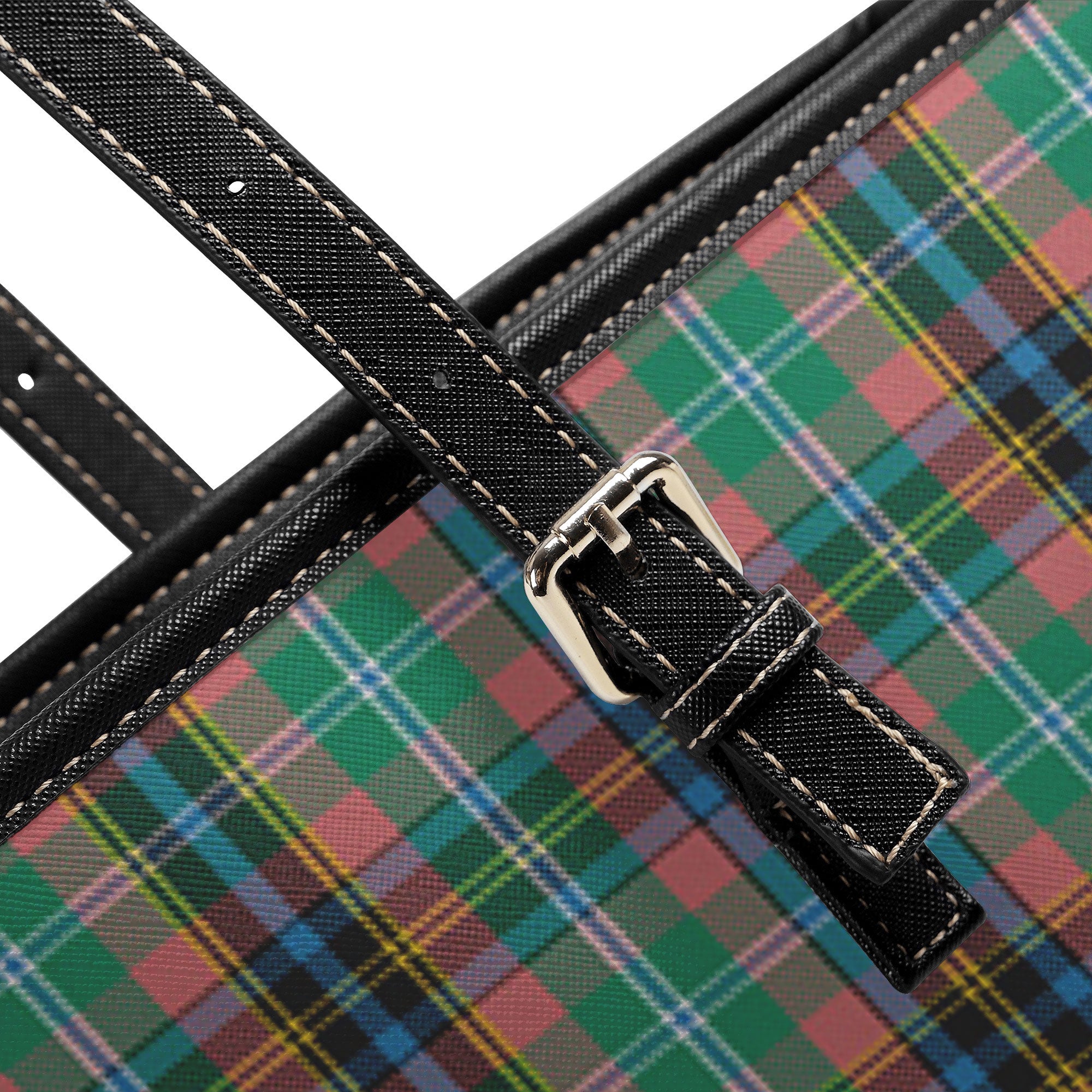 Coulter Tartan Leather Tote Bag