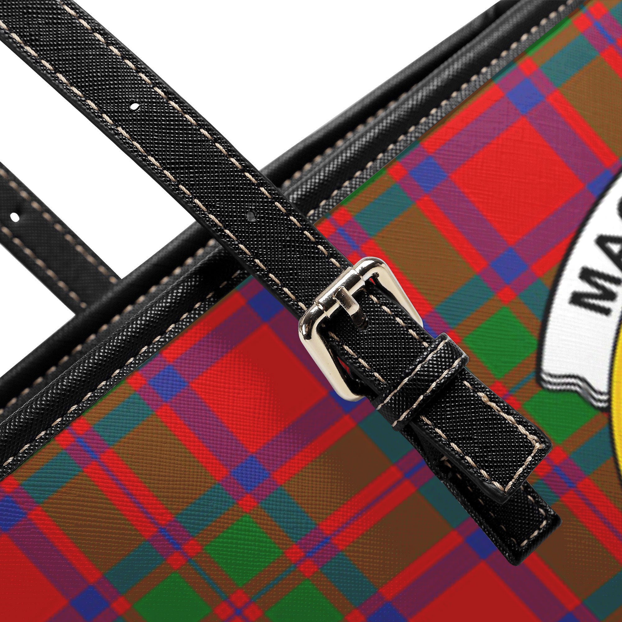 MacKintosh Modern Tartan Crest Leather Tote Bag