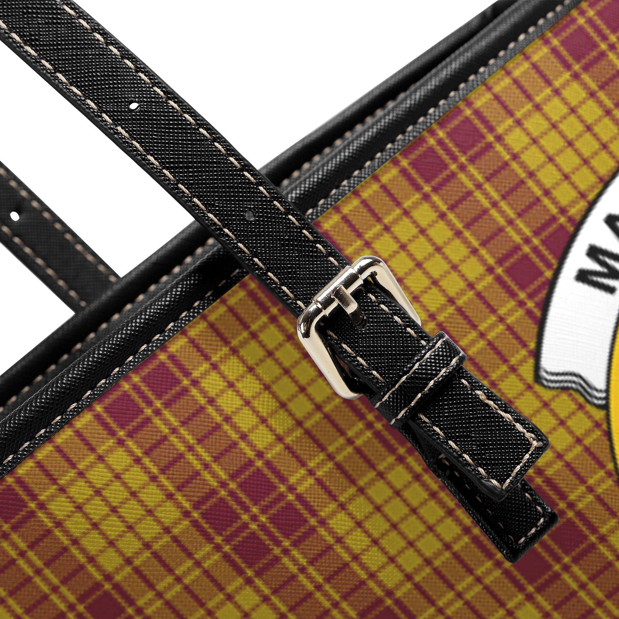 MacMillan Dress Tartan Crest Leather Tote Bag