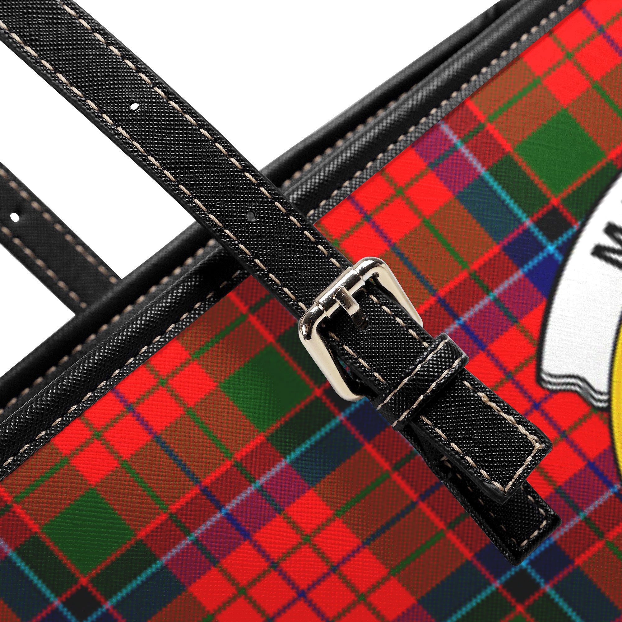 MacNicol (of Scorrybreac) Tartan Crest Leather Tote Bag