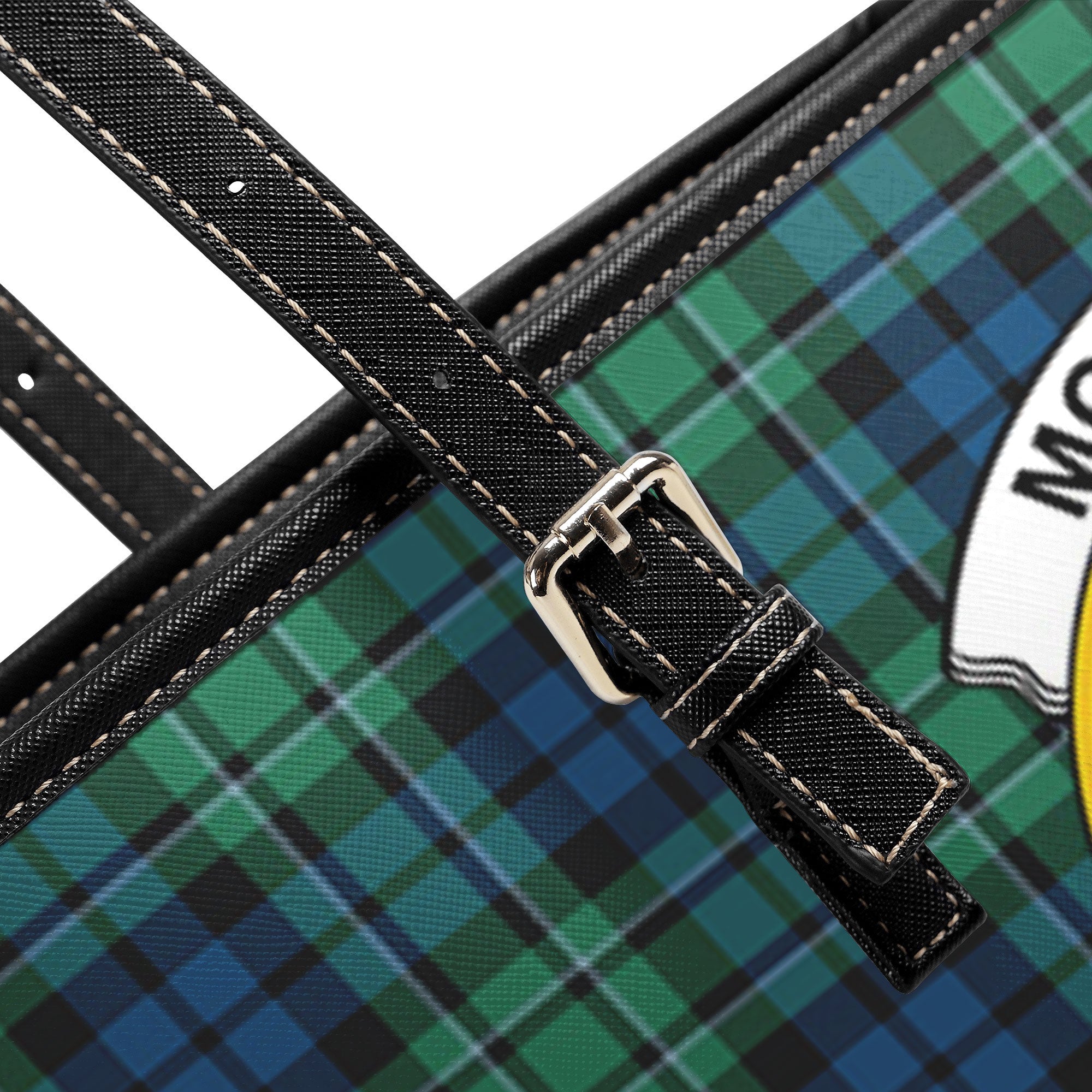 McCallum Ancient Tartan Crest Leather Tote Bag