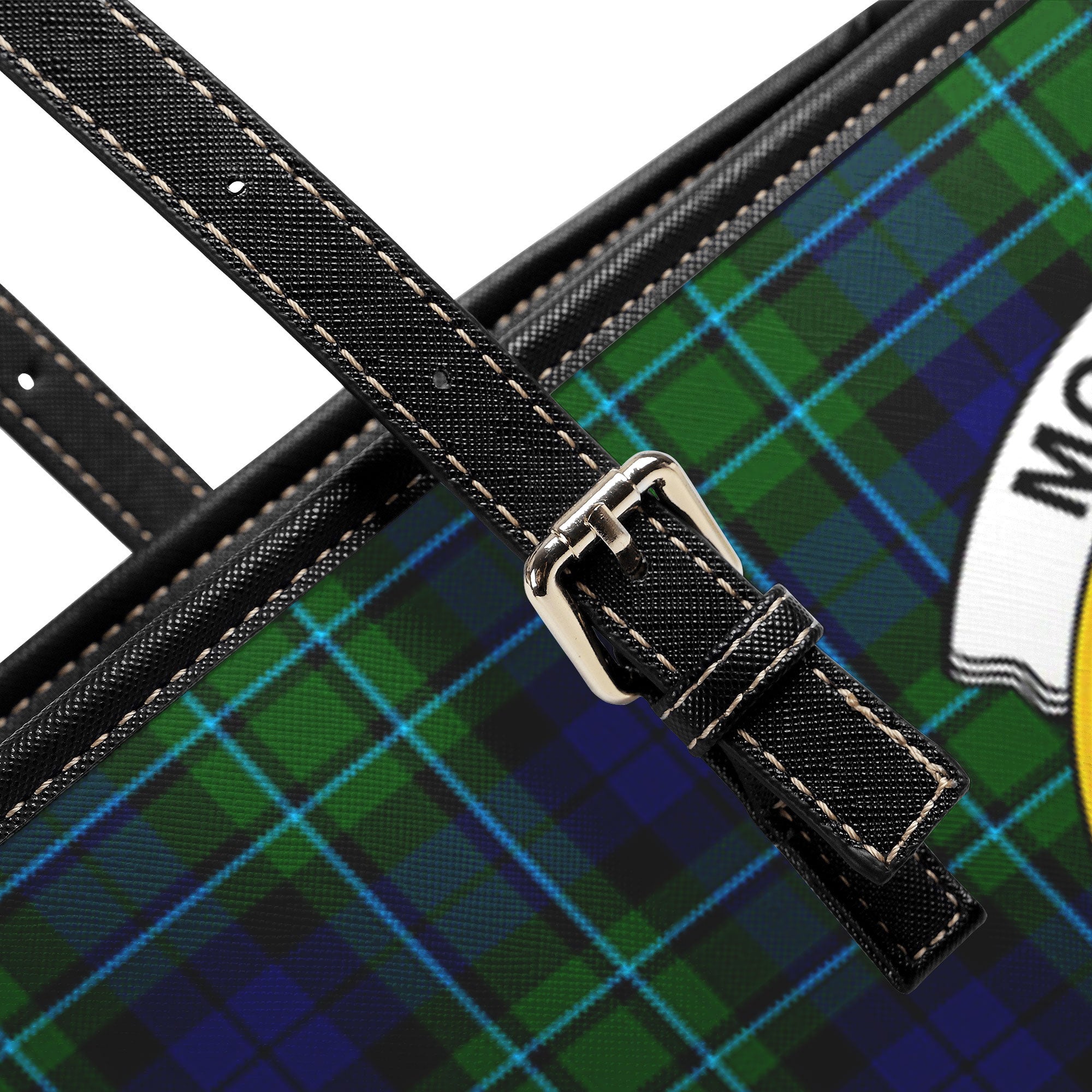 McCallum Modern Tartan Crest Leather Tote Bag