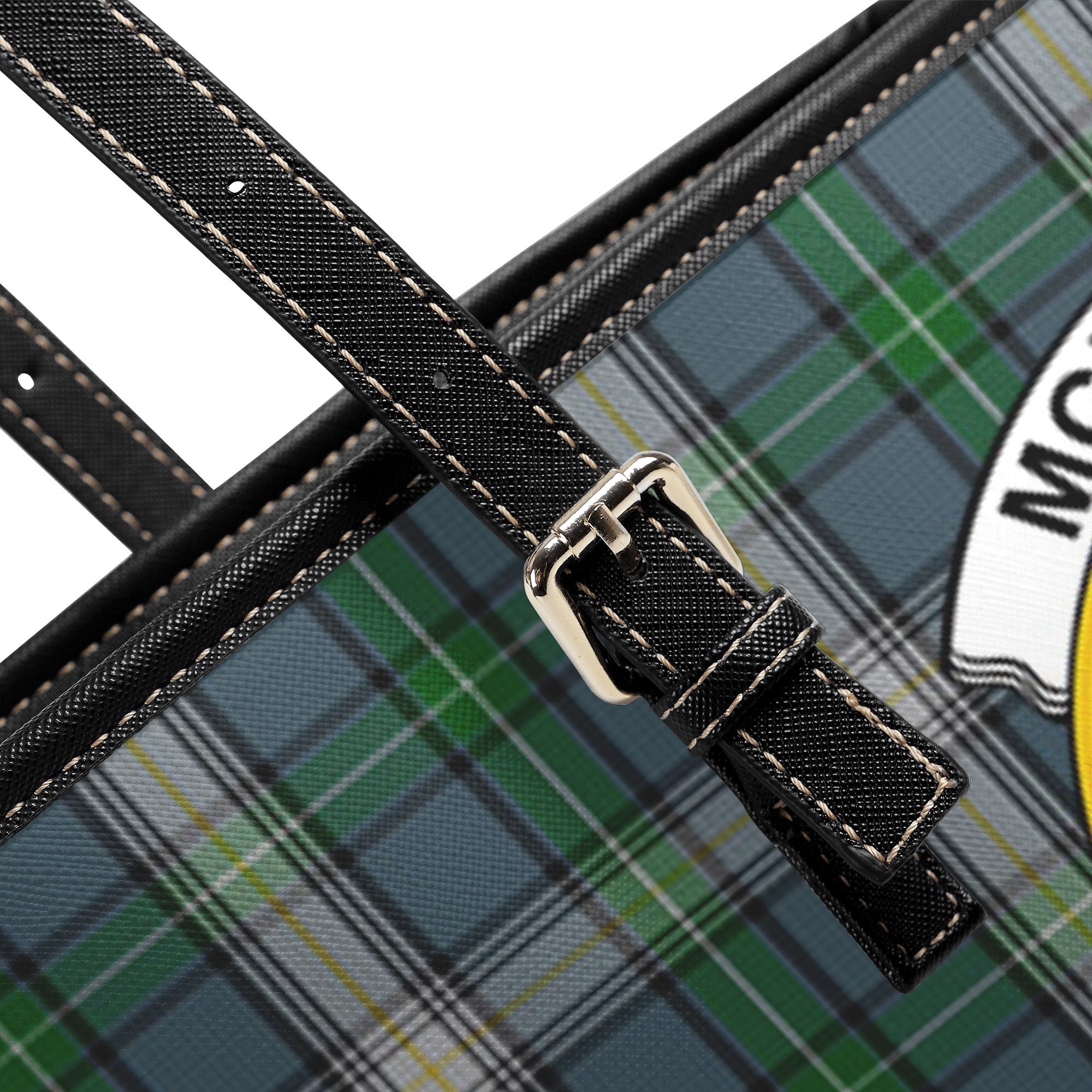 McDowall Tartan Crest Leather Tote Bag