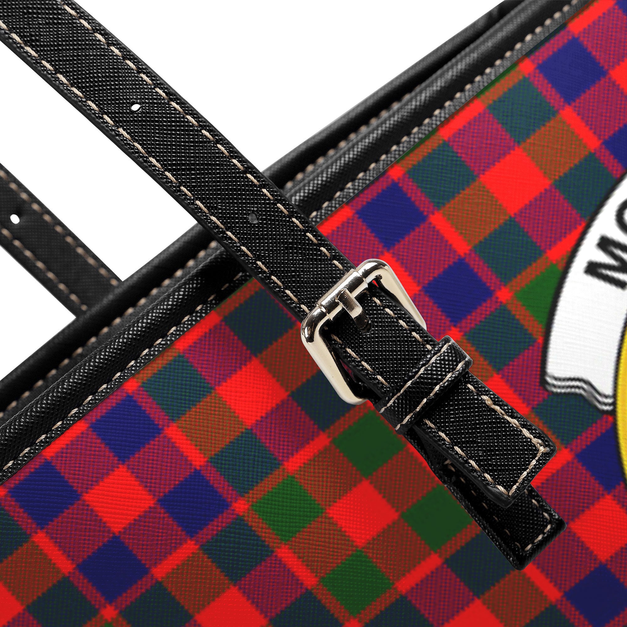 McGowan Tartan Crest Leather Tote Bag