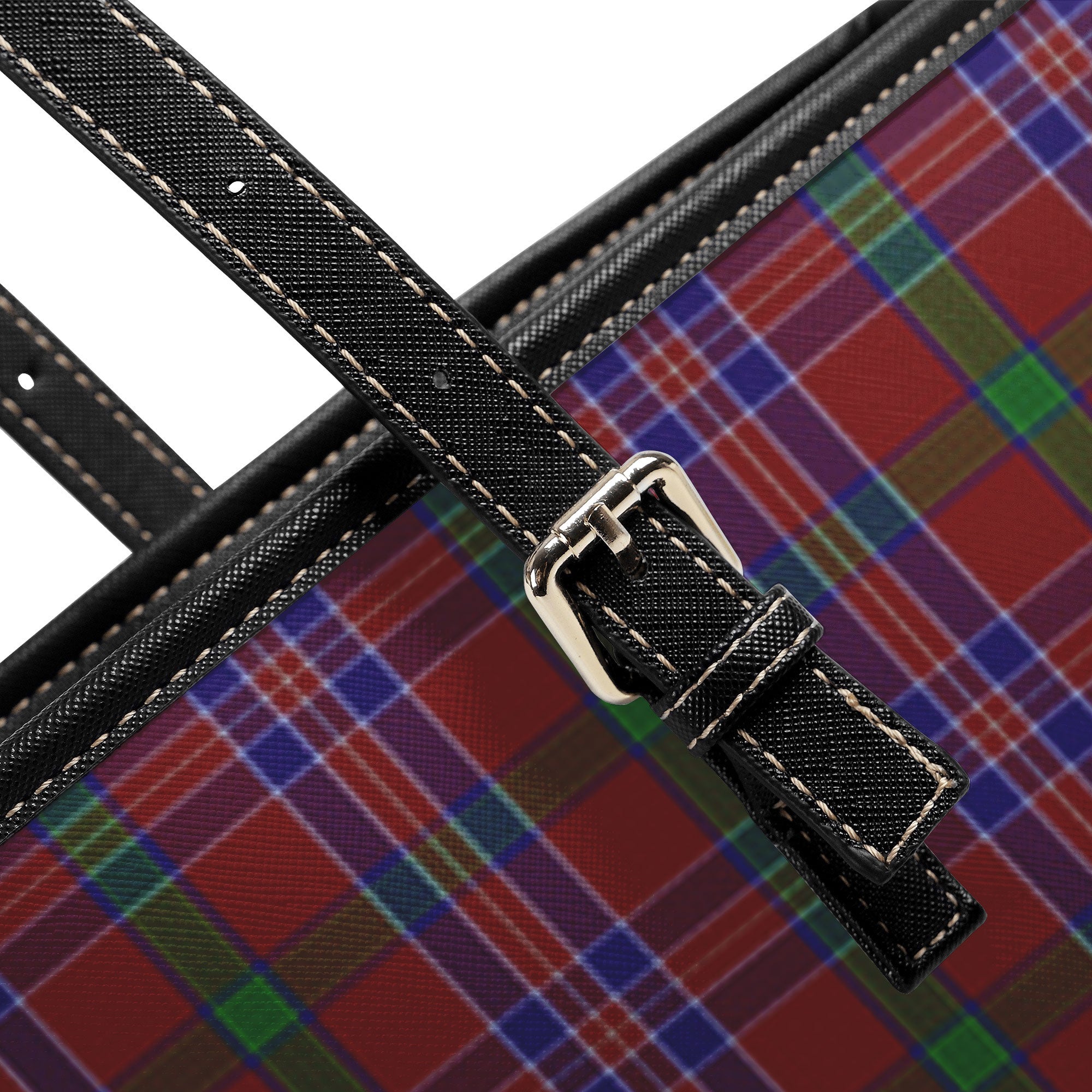 McNiven Tartan Leather Tote Bag