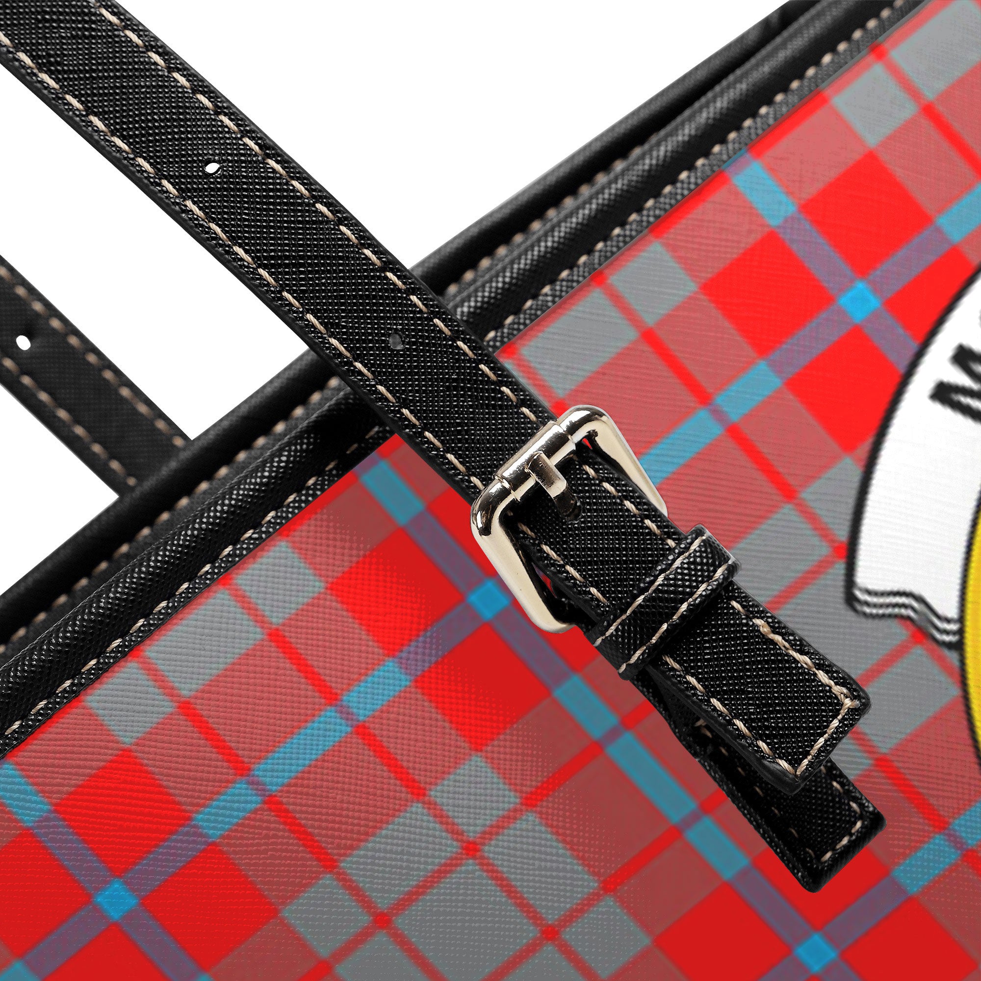 Moubray Tartan Crest Leather Tote Bag