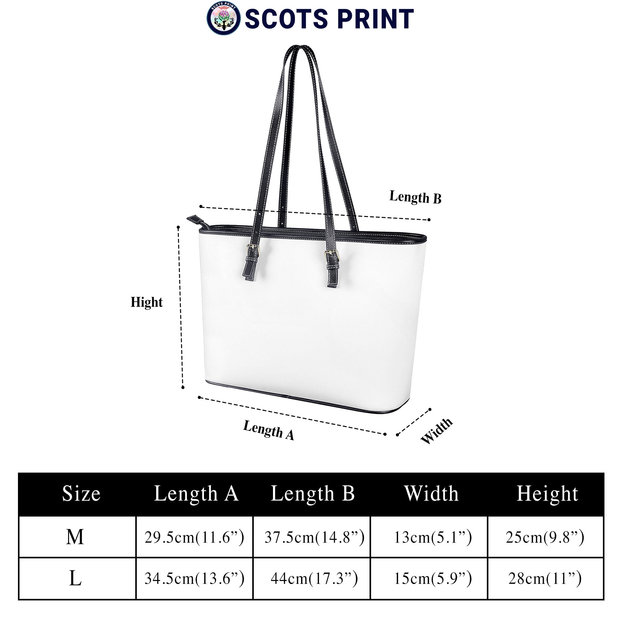 Charteris (Earl of Wemyss) Tartan Crest Leather Tote Bag