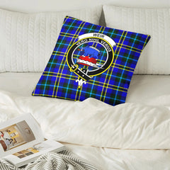 Weir Modern Tartan Crest Pillow Cover