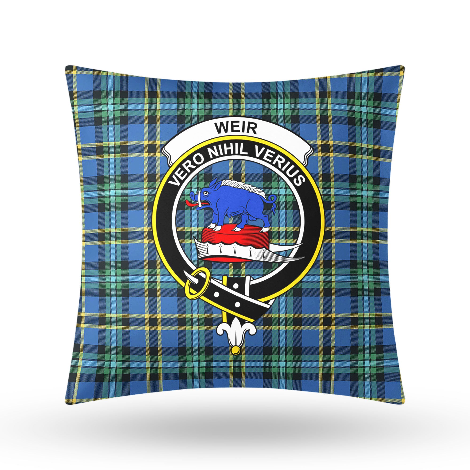 Weir Ancient Tartan Crest Pillow Cover