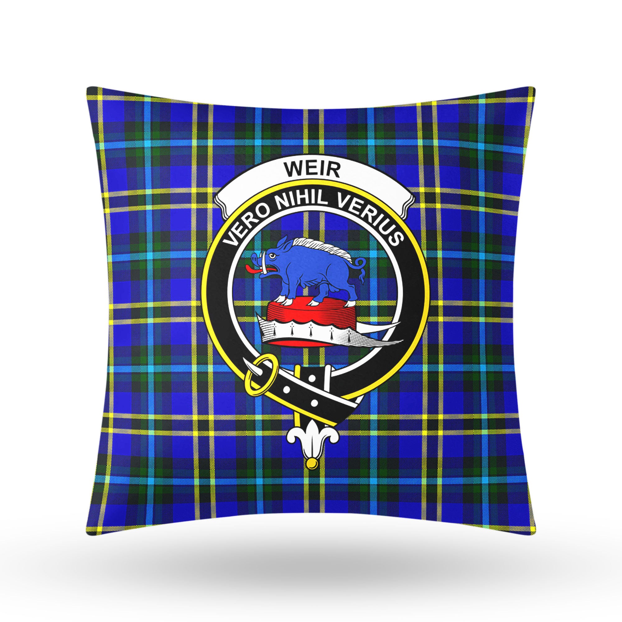 Weir Modern Tartan Crest Pillow Cover