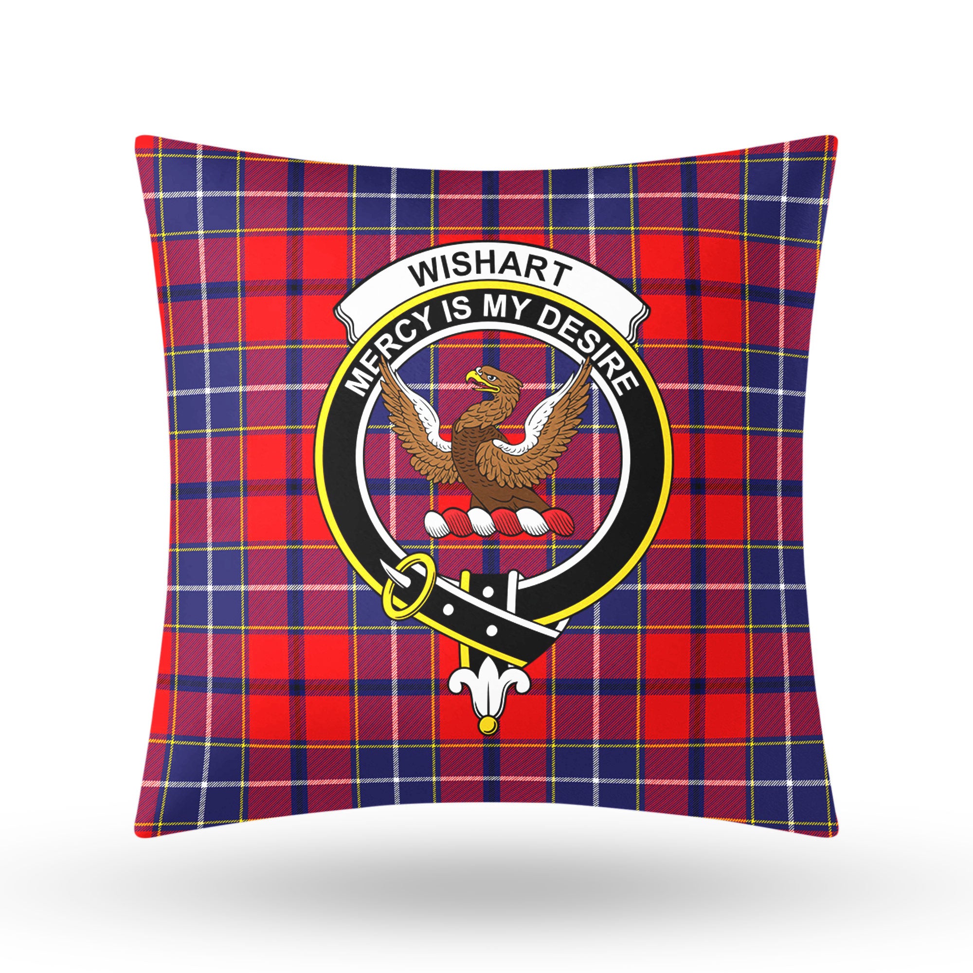 Wishart Dress Tartan Crest Pillow Cover