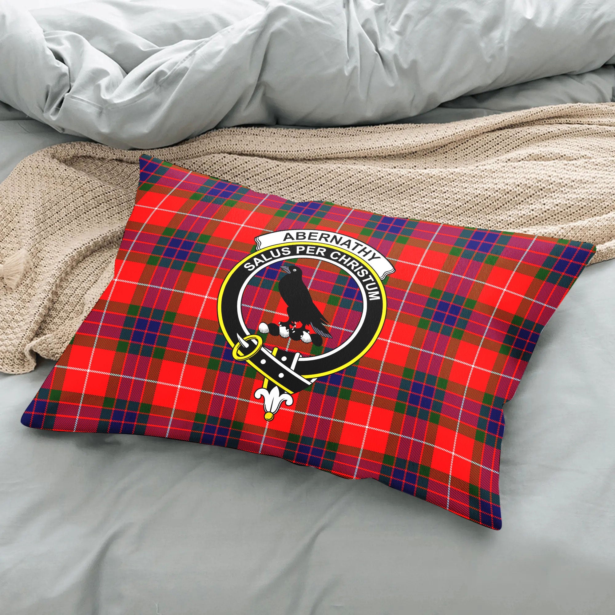 Abernathy Tartan Crest Pillow Cover