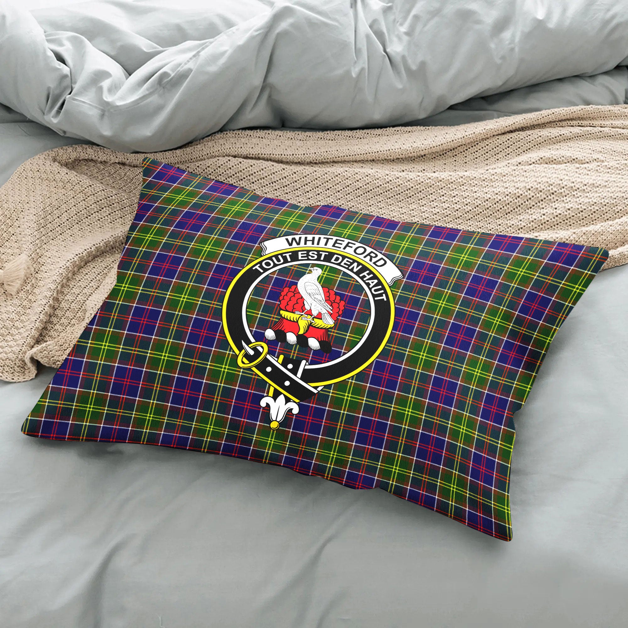 Whiteford Tartan Crest Pillow Cover