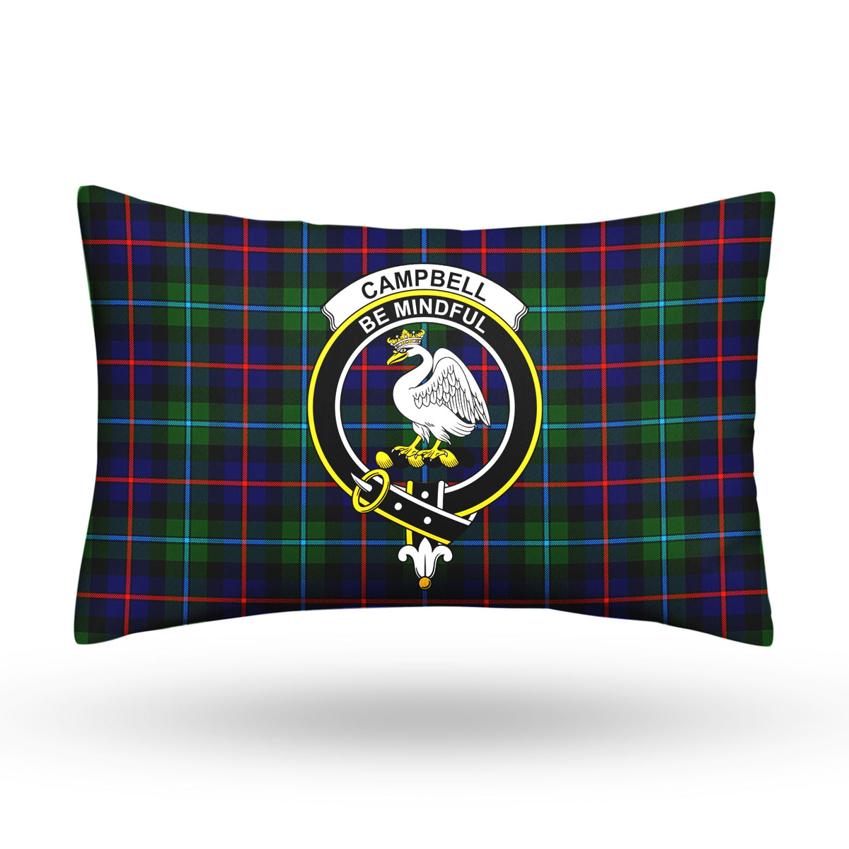 Campbell of Cawdor Modern Tartan Crest Pillow Cover