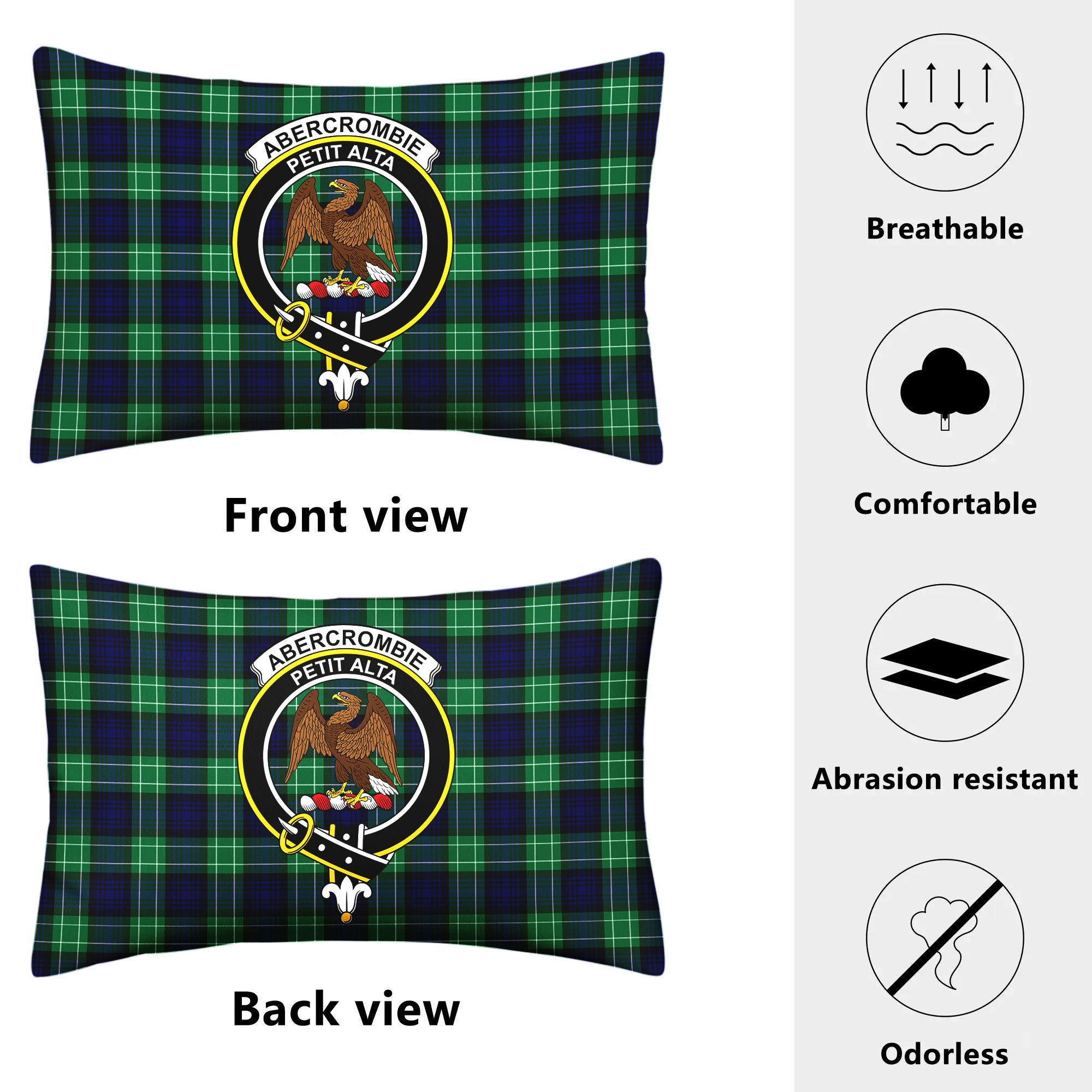 Abercrombie Tartan Crest Pillow Cover