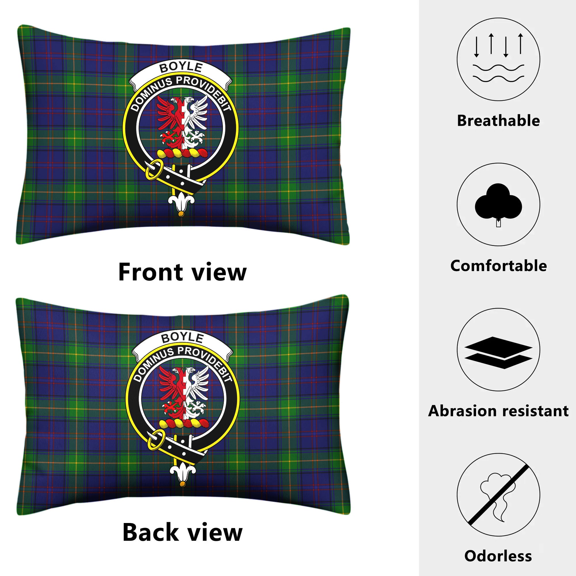 Boyle Tartan Crest Pillow Cover