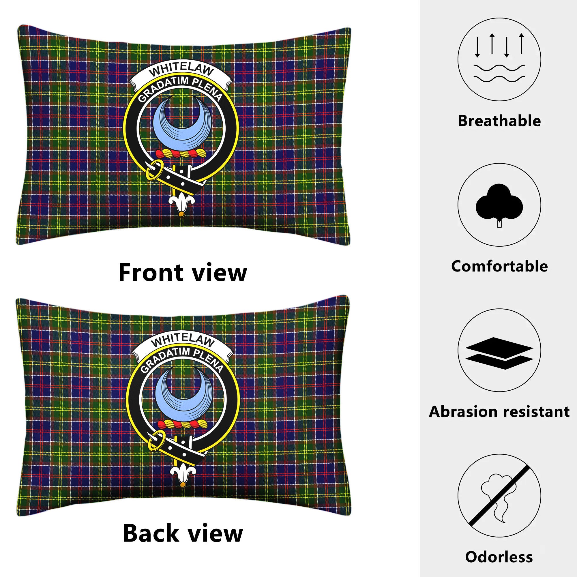 Whitelaw Tartan Crest Pillow Cover