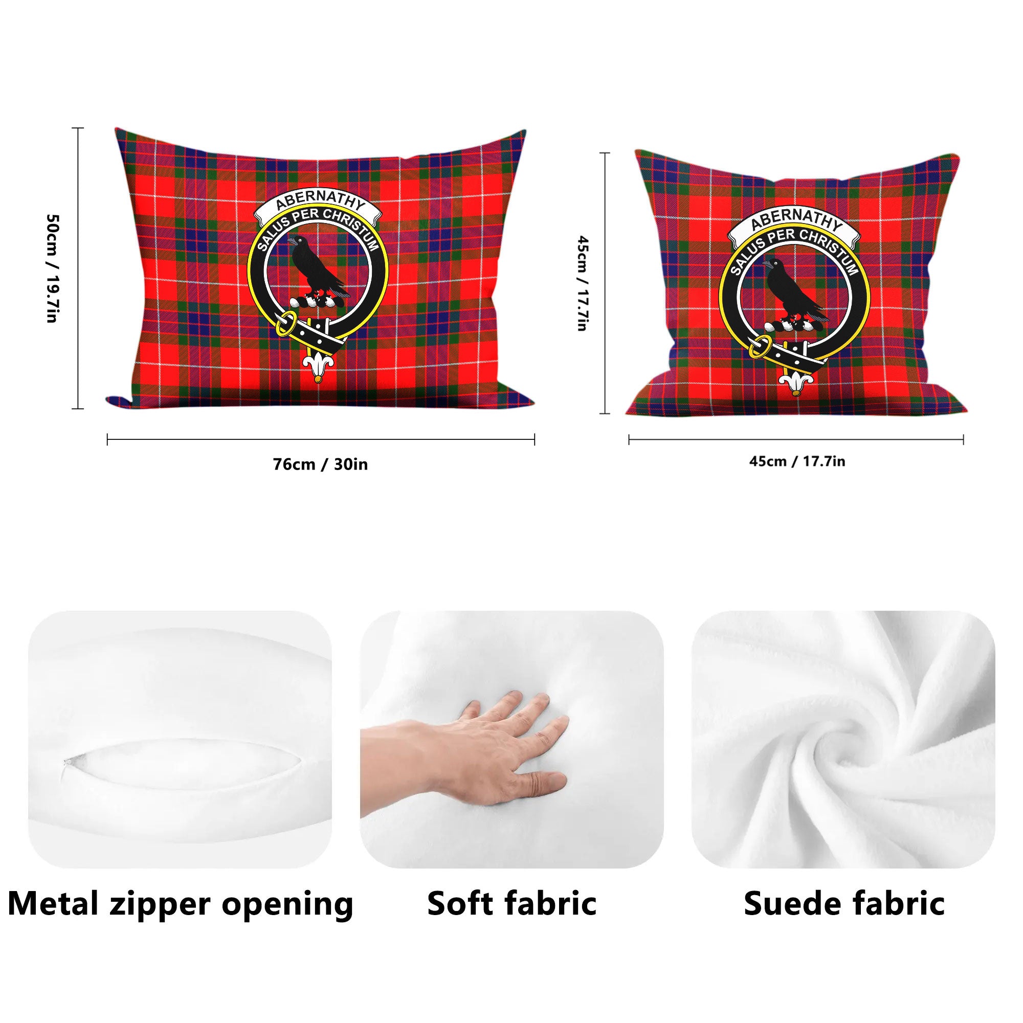 Abernathy Tartan Crest Pillow Cover