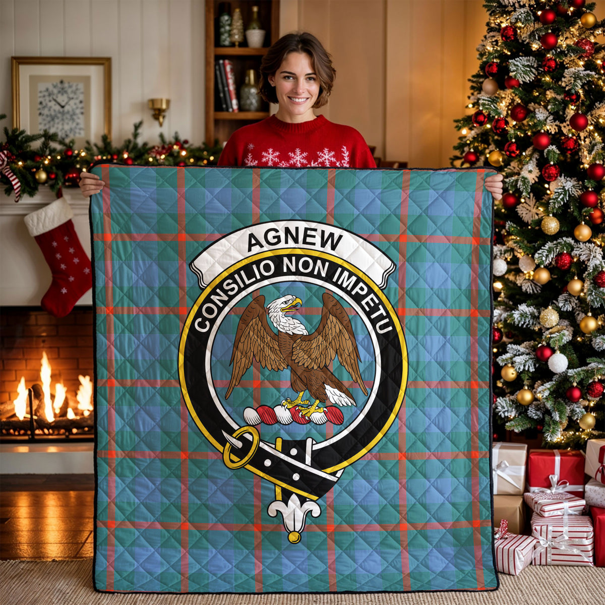 Agnew Ancient Tartan Crest Quilt