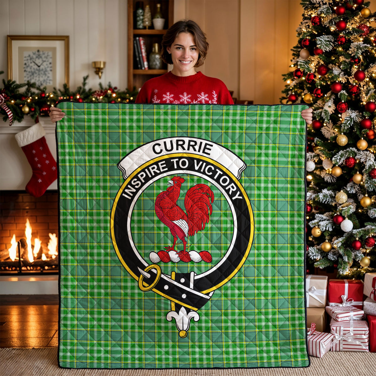 Currie Tartan Crest Quilt