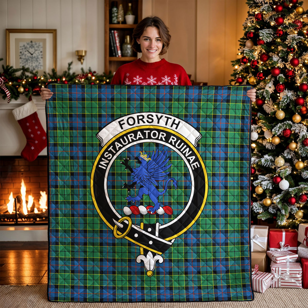Forsyth Ancient Tartan Crest Quilt