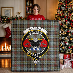 MacLeod of Harris Weathered Tartan Crest Quilt
