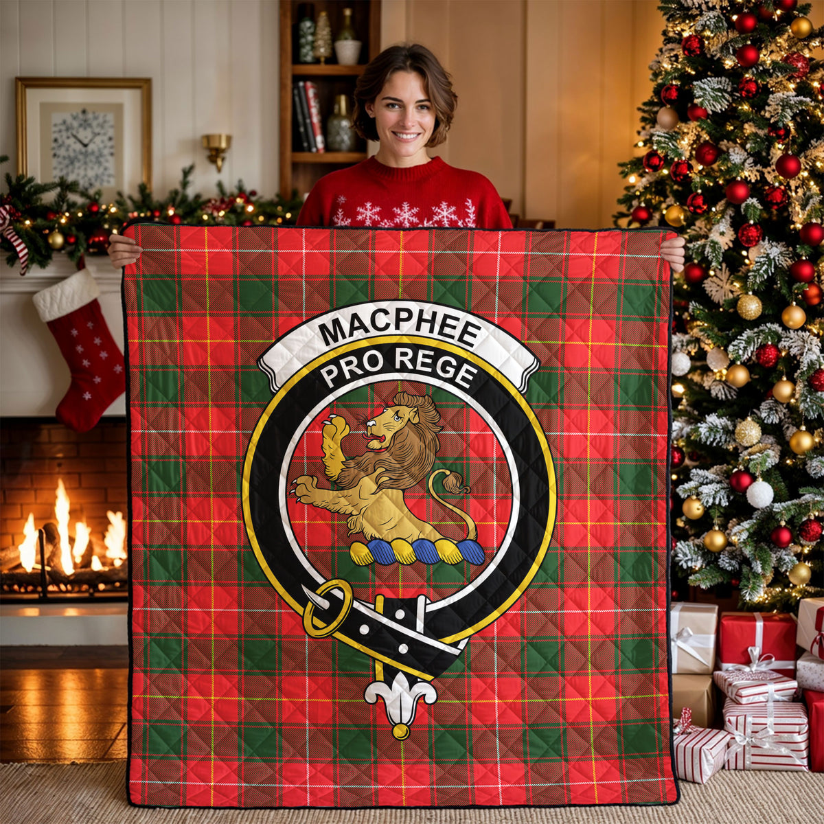 MacPhee Modern Tartan Crest Quilt