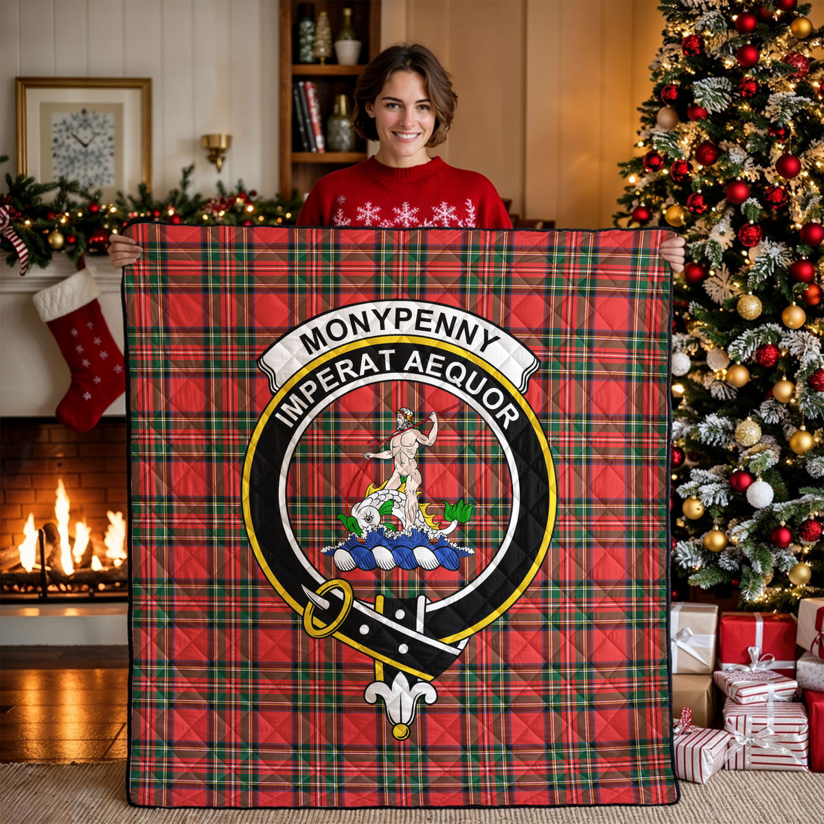 Monypenny Tartan Crest Quilt
