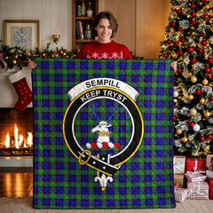 Sempill Modern Tartan Crest Quilt