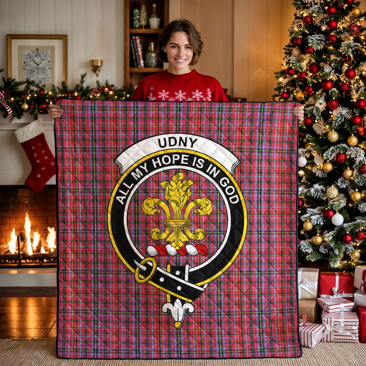 Udny Tartan Crest Quilt