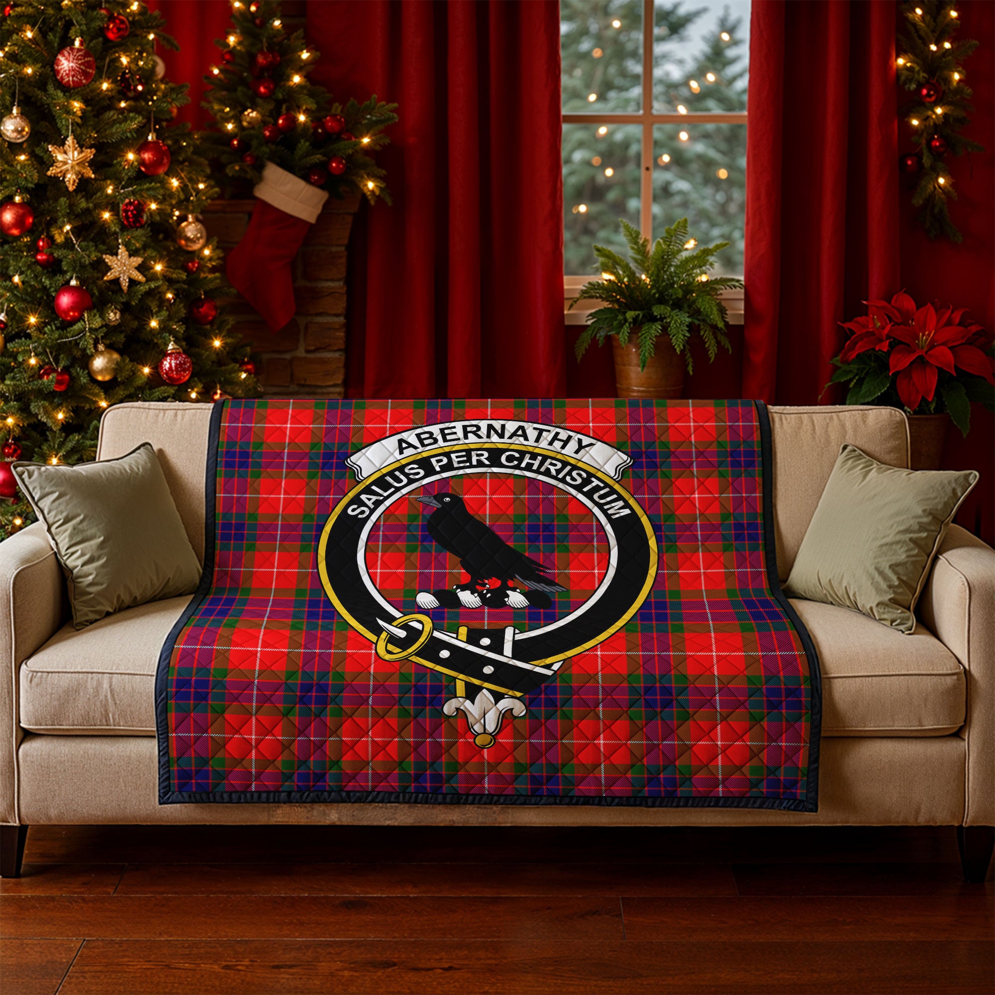 Abernathy Tartan Crest Quilt