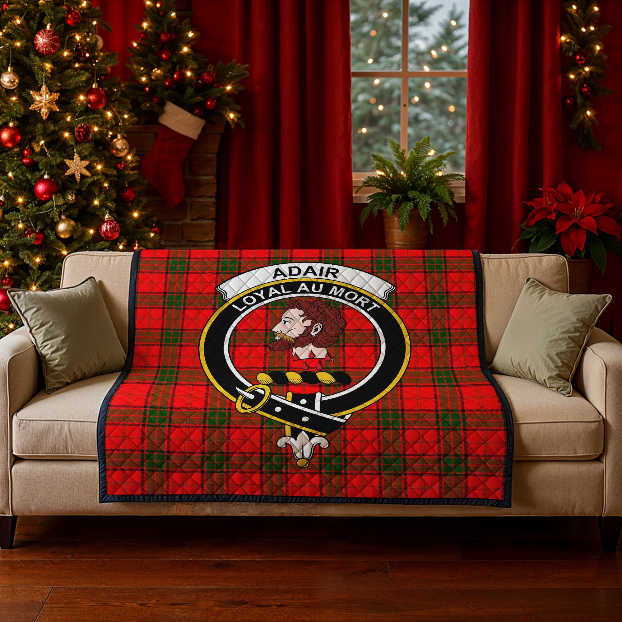 Adair Modern Tartan Crest Quilt