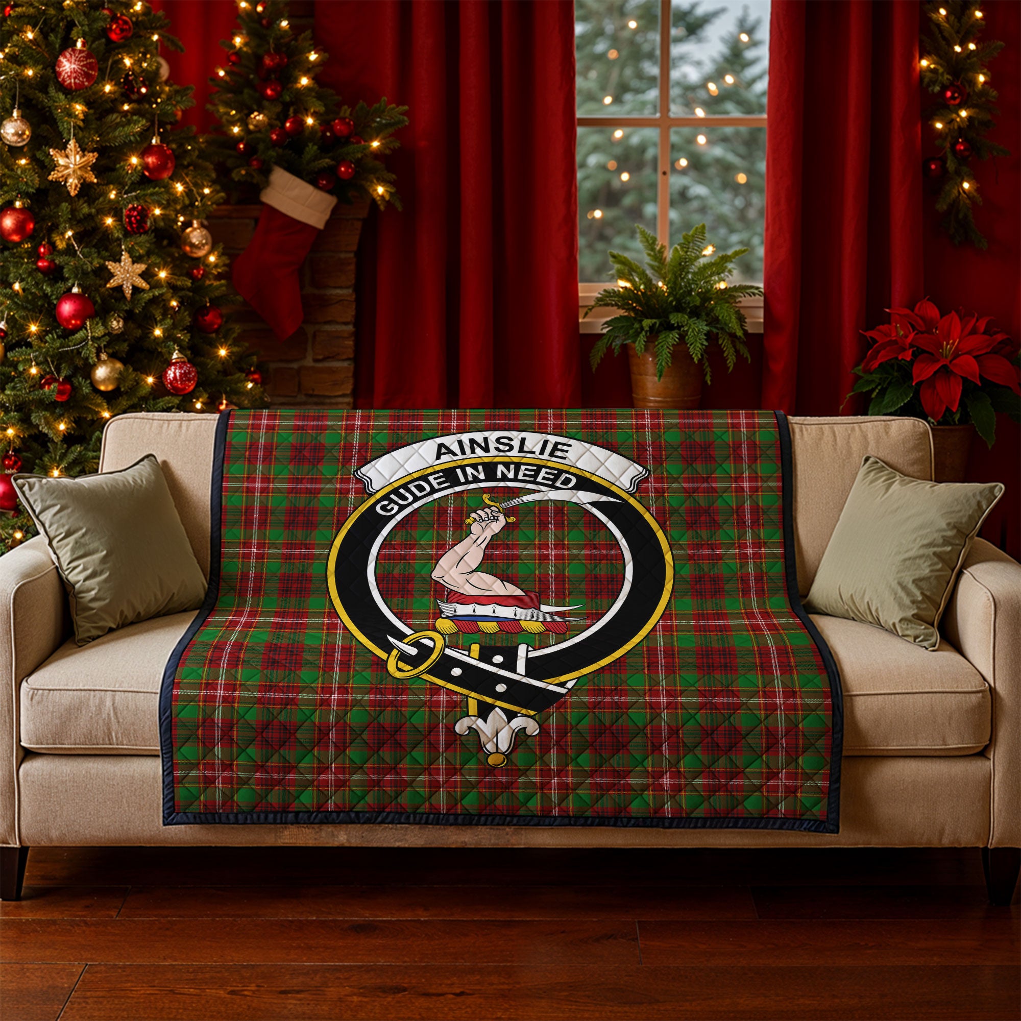 Ainslie Tartan Crest Quilt