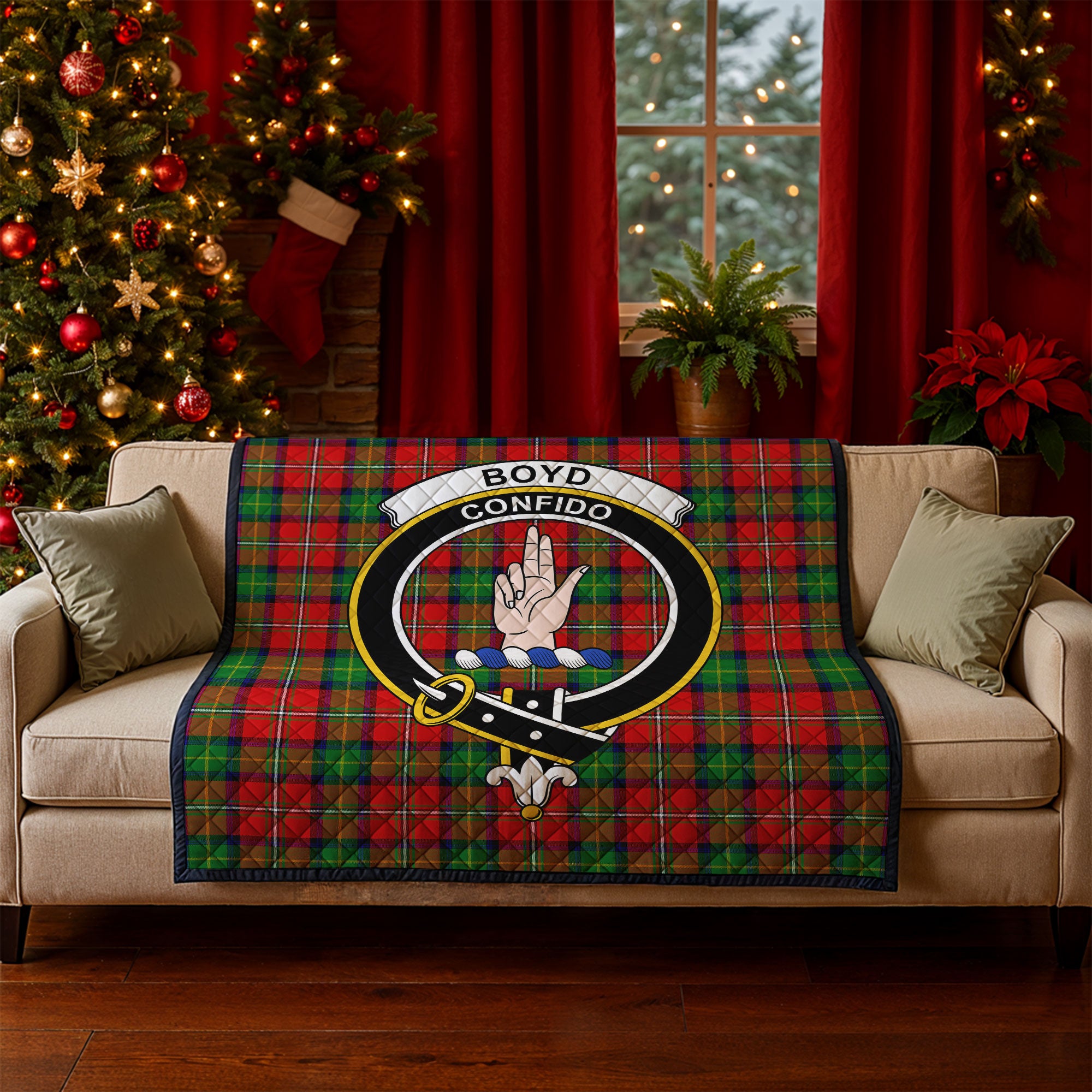 Boyd Modern Tartan Crest Quilt