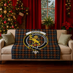 Broun Ancient Tartan Crest Quilt