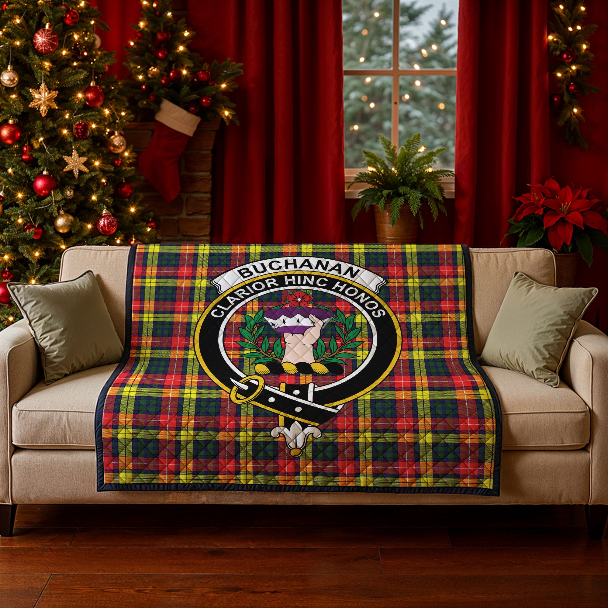 Buchanan Modern Tartan Crest Quilt