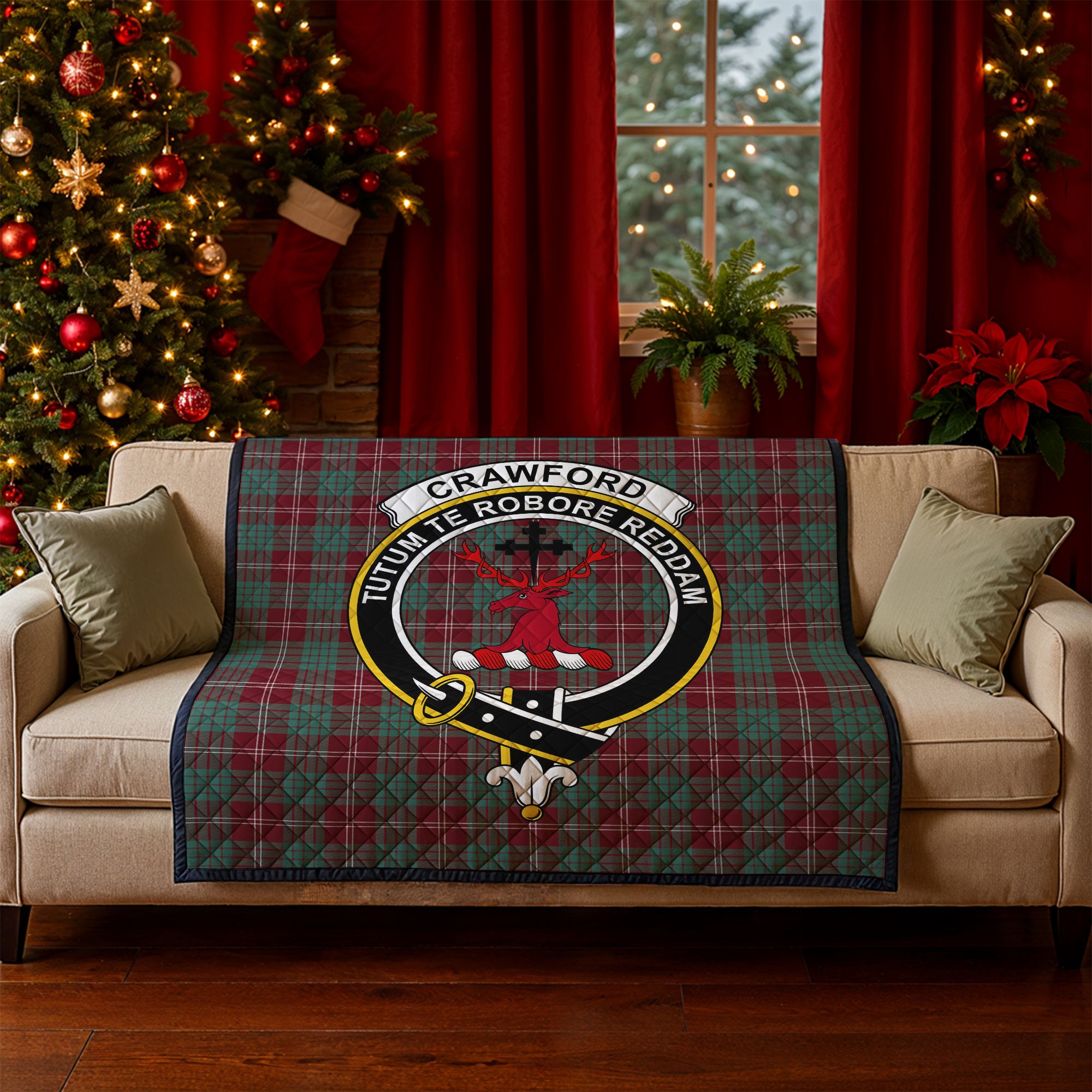 Crawford Modern Tartan Crest Quilt