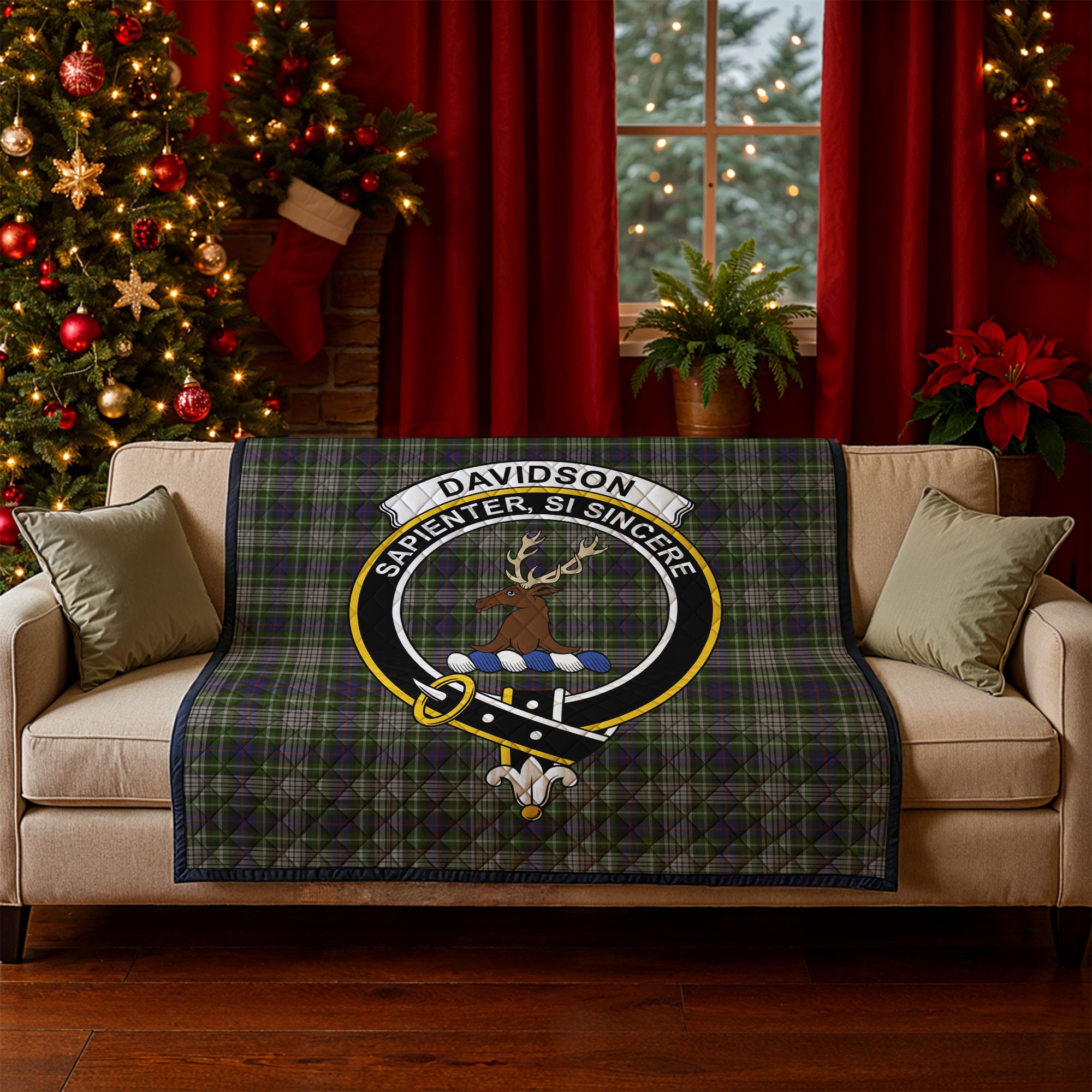 Davidson Tulloch Dress Tartan Crest Quilt