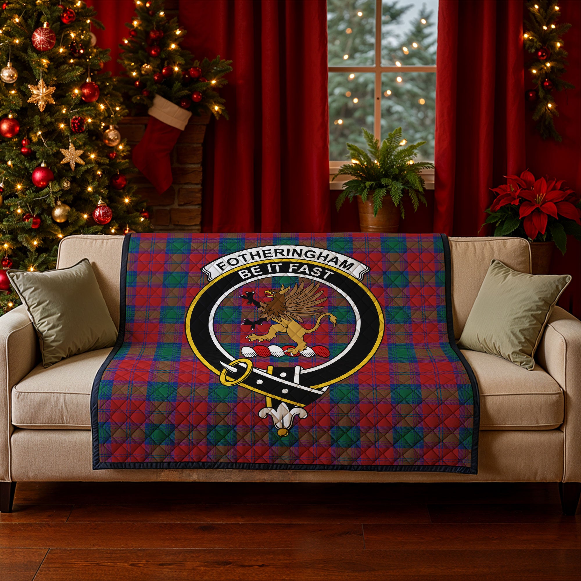 Fotheringham Tartan Crest Quilt