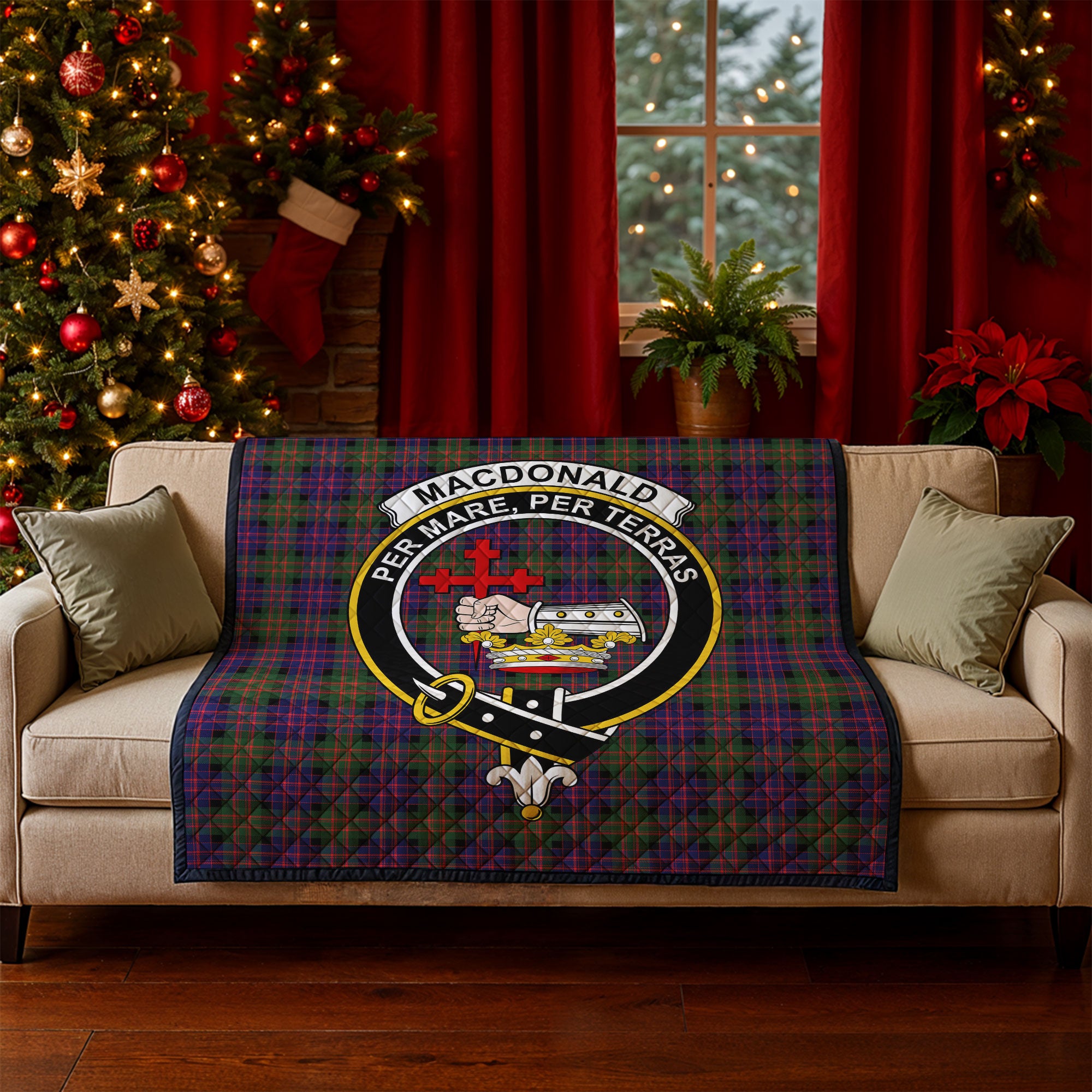 MacDonald Modern Tartan Crest Quilt